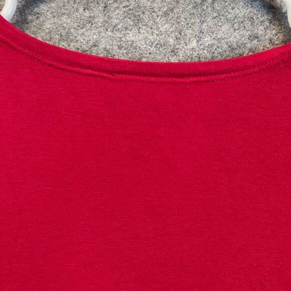 EILEEN FISHER Top Women’s Small Red Stretch Jersey Long Sleeve Crewneck T-Shirt - Picture 10 of 10